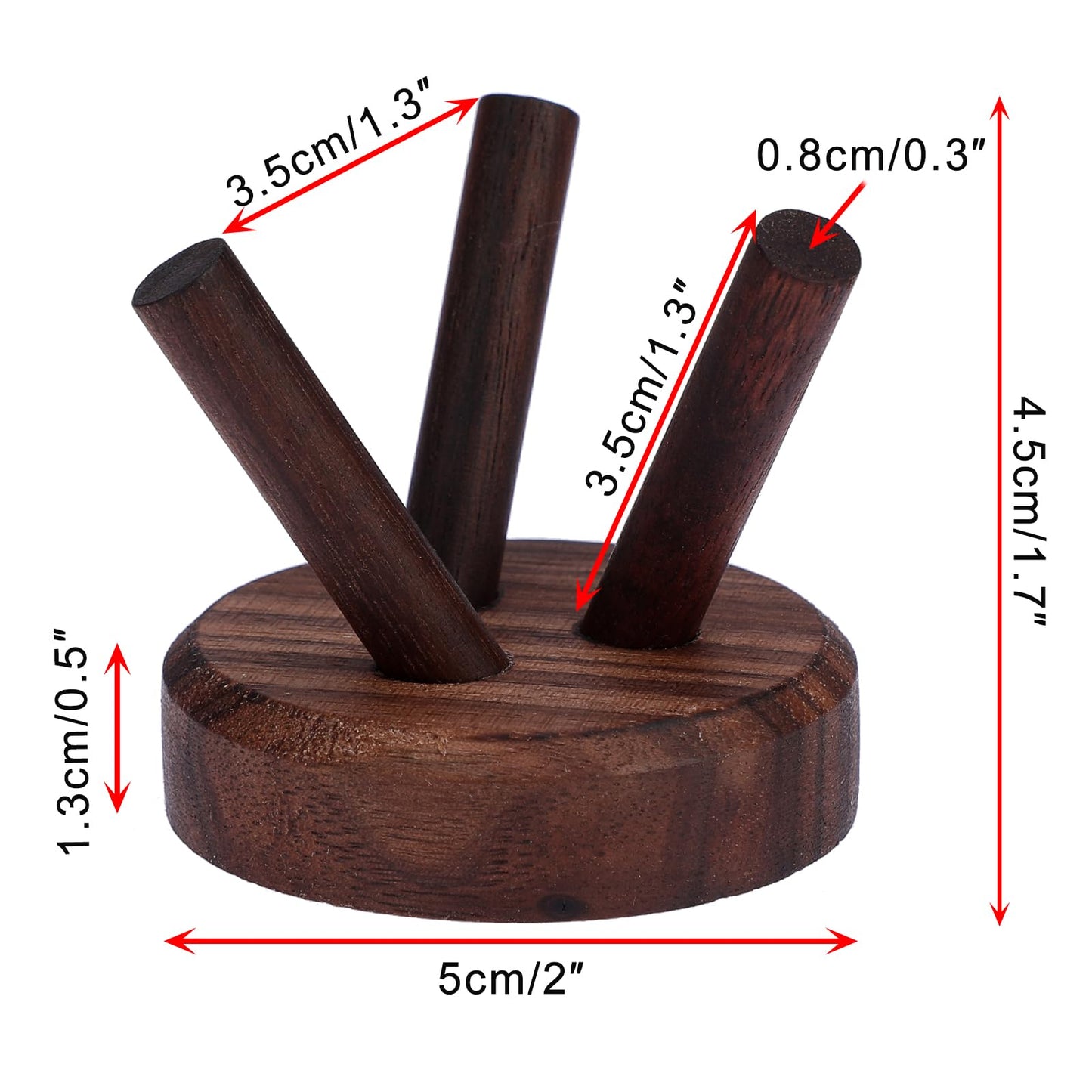 GUSHBIN Softball Holder Wooden Baseball Display Stand Easel for Collector, Baseball Holder Small Sport Ball Display Rack for Softball Tennis Spheres Golf, Mini Softball Display Stands, 1.7 Inches Tall