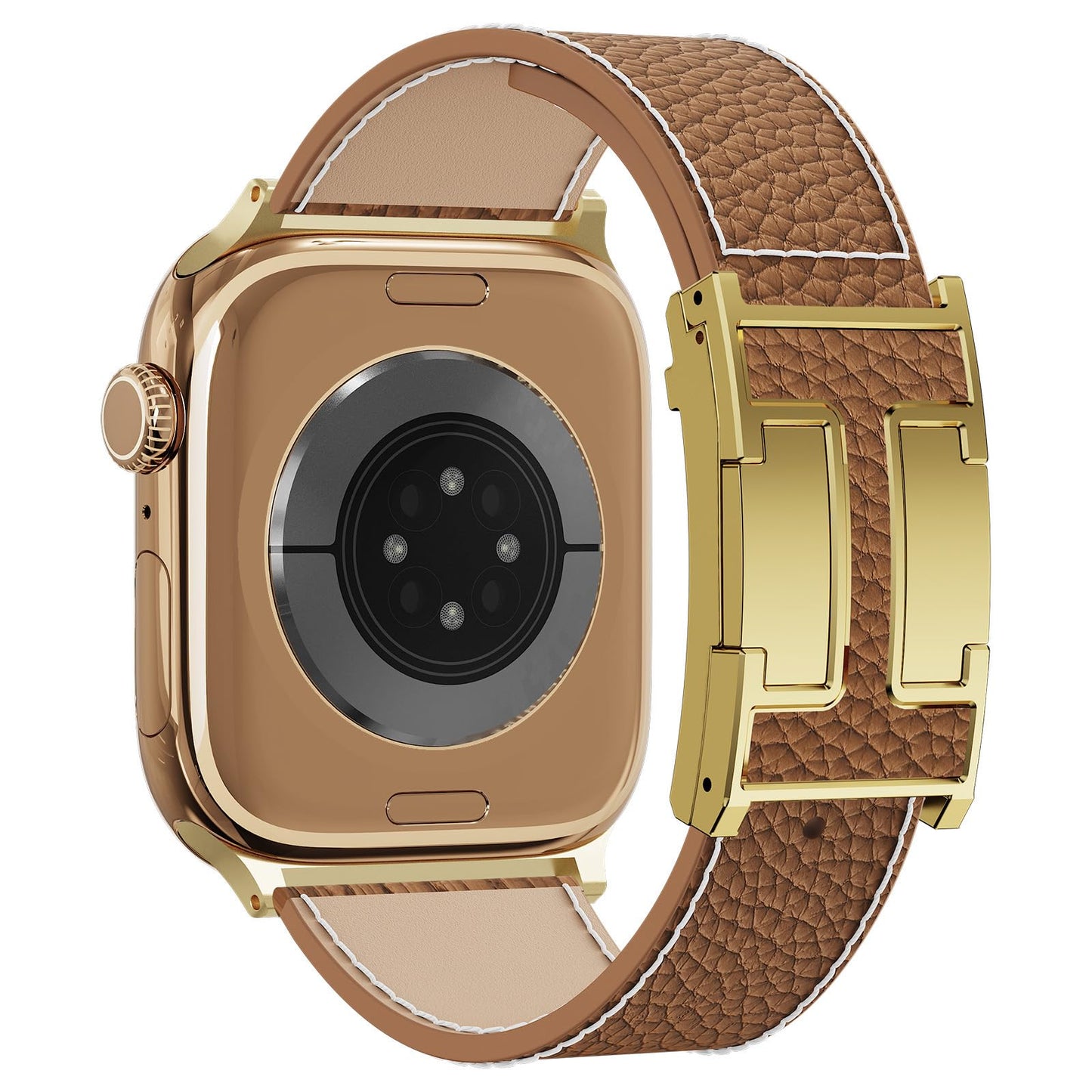 Leather Magnetic Watch Band Compatible with Apple Watch Ultra 49mm 46mm 45mm 44mm 42mm 41mm 40mm 38mm, Designer Replacement Strap for Women Men iWatch Series 9/8/7/6/5/4/3/2/1/SE/Ultra 2