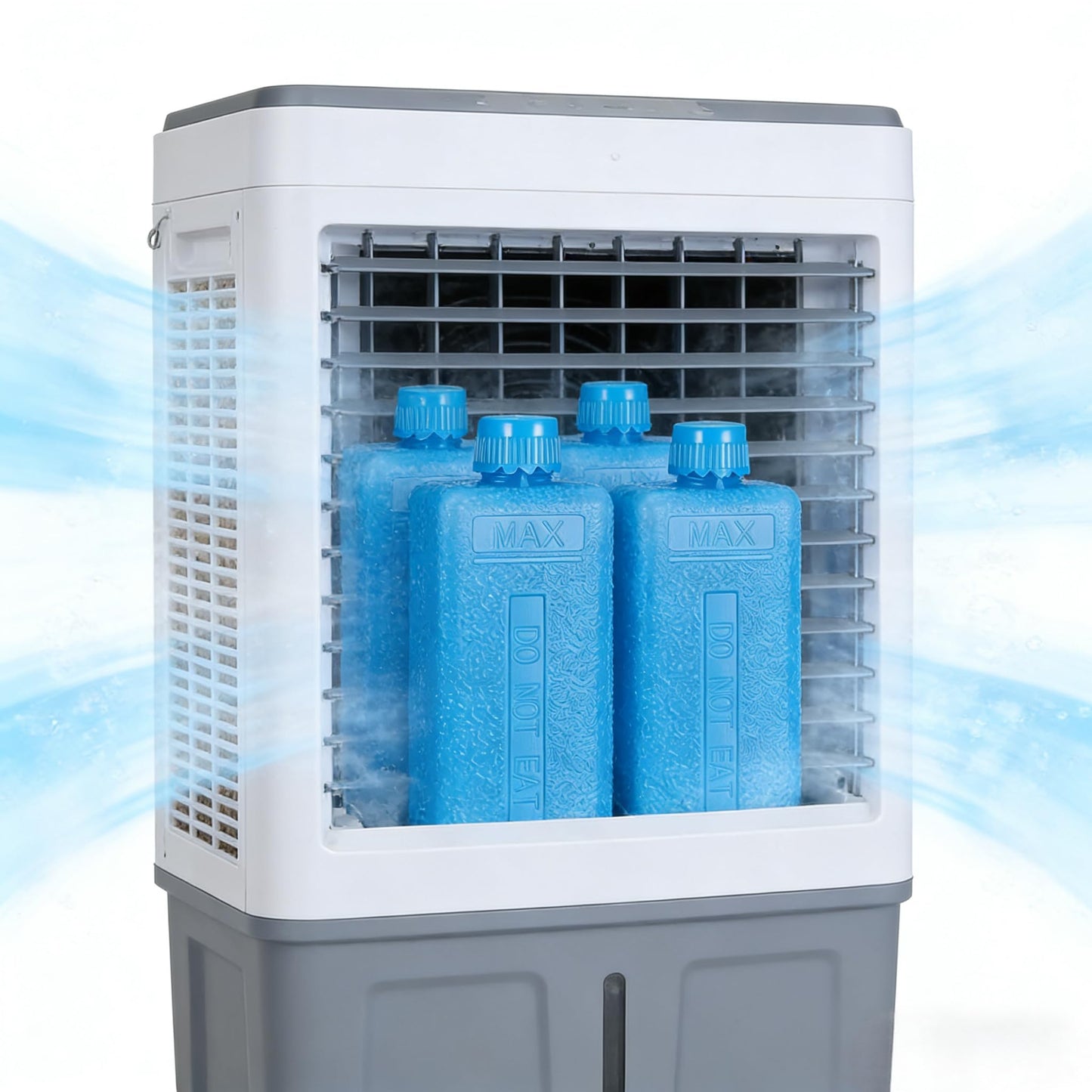 TUESMEILL Mini Ice Packs for Swamp Cooler 8Pcs Refillable Blocks Portable Air Conditioner Fan Reusable Cold Freezer Box Evaporative Cooling Insert Lunch Travel