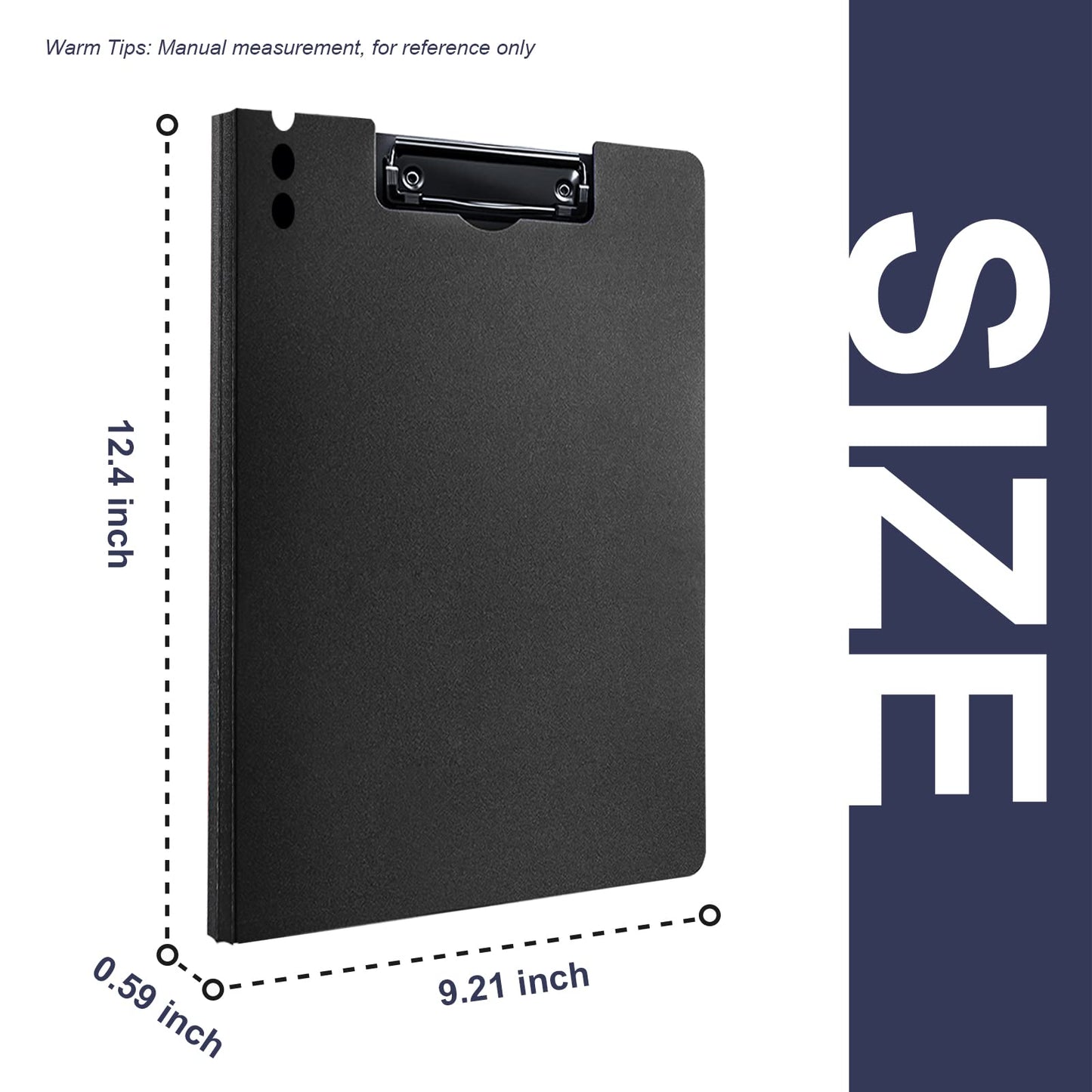 CATOOMUU A4 Foldable Clipboard with Binders 5 Pack, 360° Cover Flip Clipboard, Plastic Privacy File Folder with Storage for Nursing, Students, Office