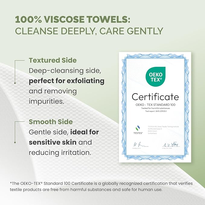 PLANTIFIQUE Disposable Face Towels XL 10"x12"