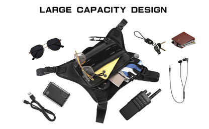 Sports Chest Bag For Men Women, Running Vest Bag With Built,Phone Holder For Workouts&Ski&Cycling&Hiking,Motorcycle Accessories