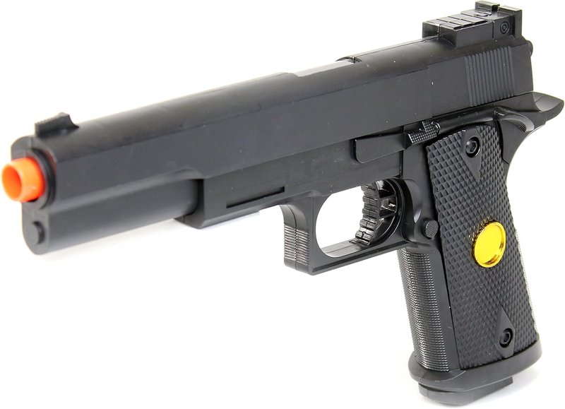 BBTac 1911 Dual Spring Airsoft Pistols - 2-Pack High Performance 260 FPS Handguns | Spring Powered for Target Shooting & Tactical Play