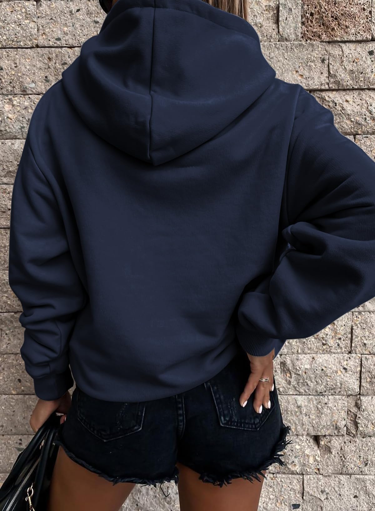 SHEWIN Womens Hoodies Casual Long Sleeve Solid Lightweight Hoodie Pullover Tops Soft Loose Hooded Sweatshirt Fall Clothes for Women 2026,US 0-2(XS),Navy Blue