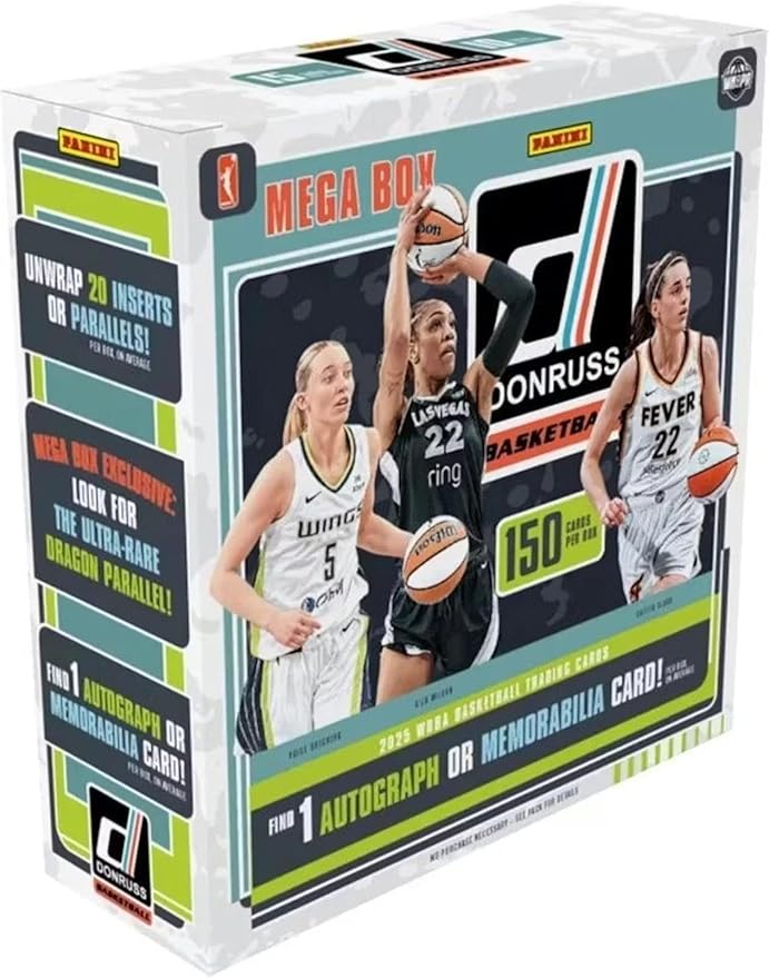 2025 Panini Donruss WNBA Basketball Mega Trading Card Box (1 Autographs or Memorabilia Cards Per Box)