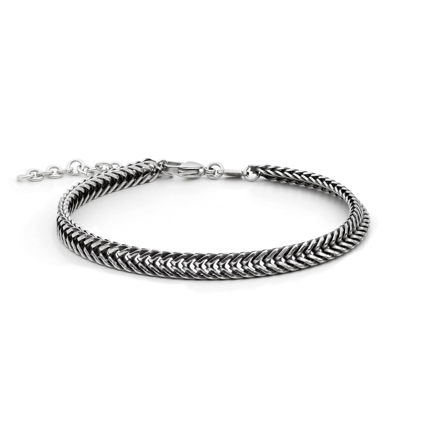 Galis Chain Bracelets For Men - Premium Stainless Steel Mens Bracelet, Silver Plated Non Tarnish Bracelet - This Snake Chain, Stylish Gifts For Him 7"