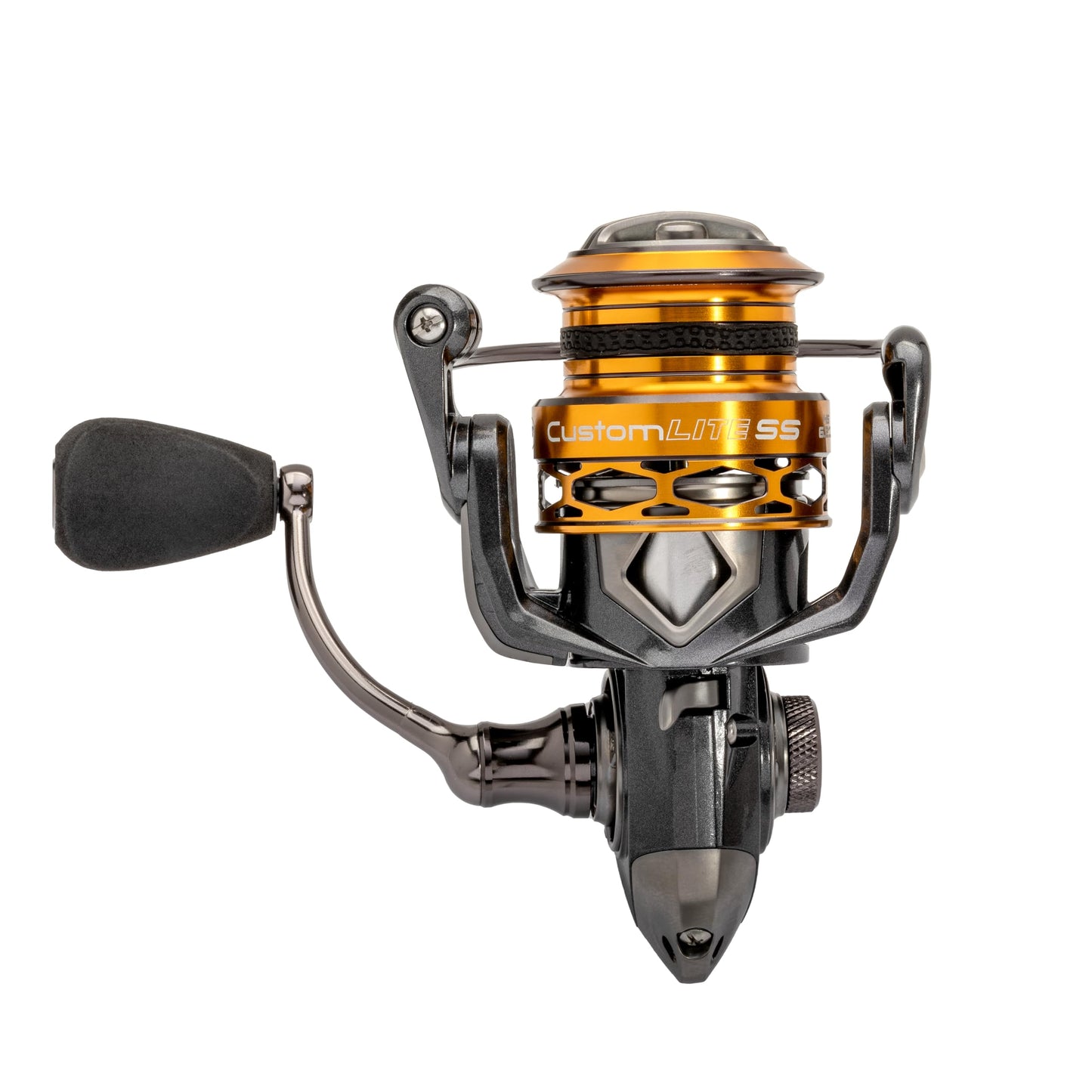 Lew’s Custom Lite 200 SS Spinning Fishing Reel, Size 200 Reel, 10+1 Bearings, 6.2:1 Gear Ratio, Tanso Tech Frame, Shallow Spool, Aluminum Speed Gears, Hybrid Carbon Drag, Reversible Retrieve, Gray