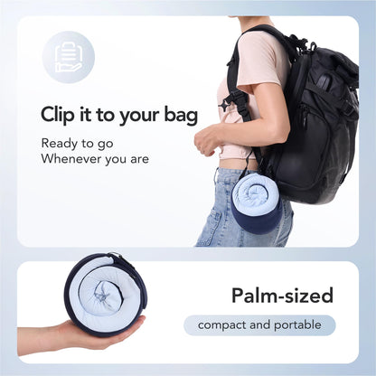 Travel Pillow, 100% Pure Memory Foam Travel Neck Pillow Airplane Neck Support Ergonomic Design for Traveling Suitable for Airplanes,Offices and Cars-Grey