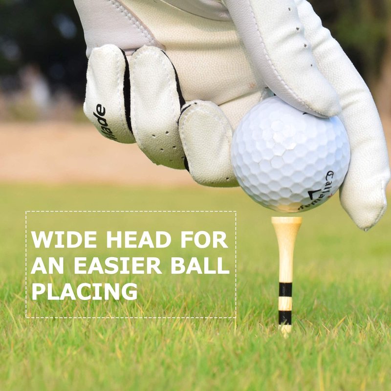 SAPLIZE Golf Tees Bamboo Tees, Pack of 150 (2-3/4"), Stable and Reliable Golf Tees