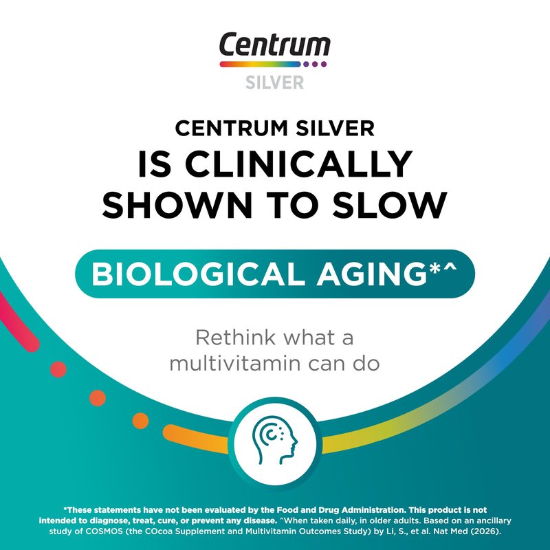 Centrum Minis Silver Women's Multivitamin for Women 50 Plus, Multimineral Supplement with Vitamin D3, B Vitamins, Non-GMO Ingredients, Supports Memory and Cognition in Older Adults - 280 Ct