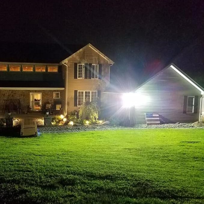 2 Pack 100W LED Flood Light, IP66 Waterproof, 8000lm, 550W Equivalent, Super Bright Outdoor Security Lights, 6000K Daylight White, Outdoor Floodlight for Garage, Garden, Lawn and Yard