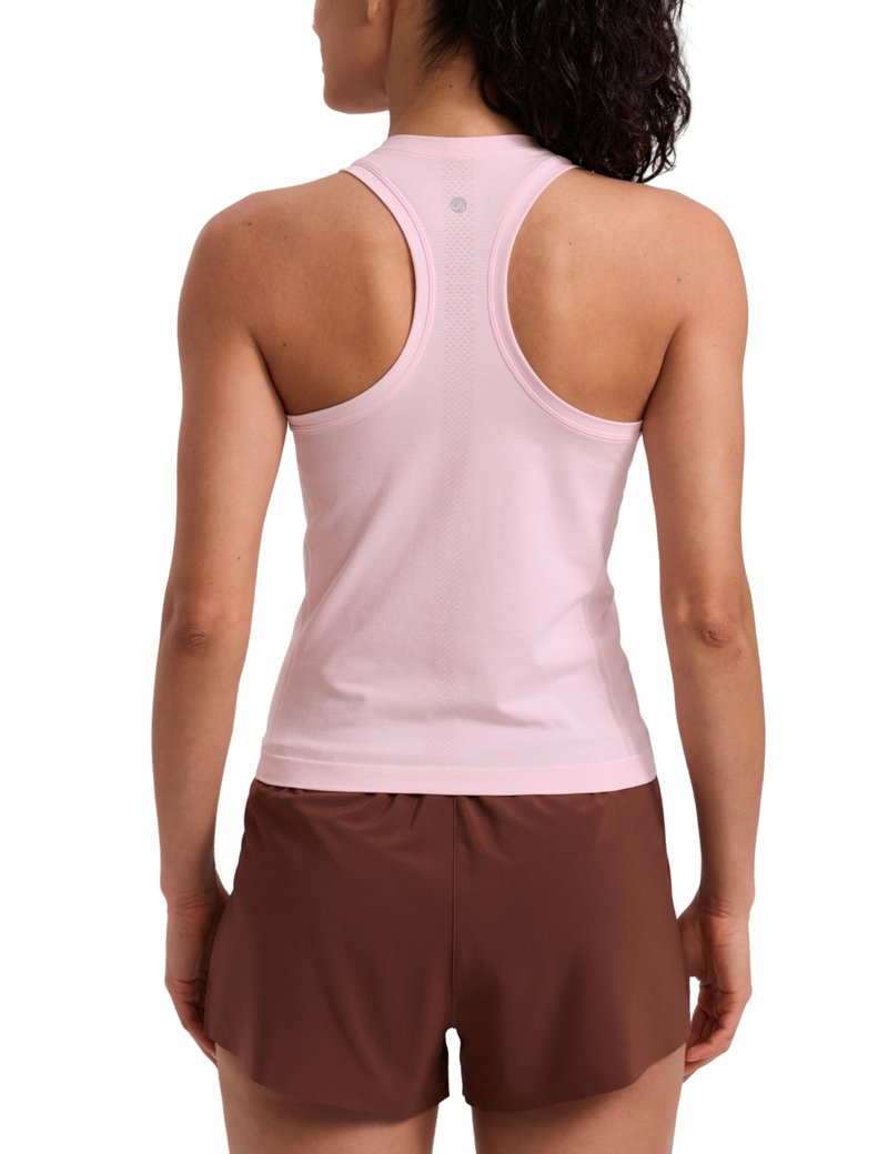 CRZ YOGA Seamless Workout Tank Tops for Women - Athletic Running Gym Sleeveless Shirts Crewneck Racerback Breathable Strawberry Pink X-Large