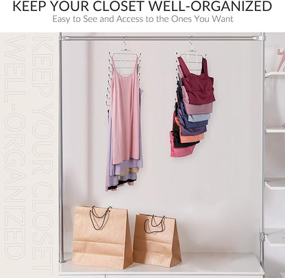 ZEDODIER 3 Pack Tank Top Hanger Space Saving, Bra Hangers