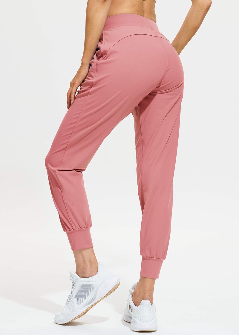 Libin Women's Joggers Pants Athletic Sweatpants with Pockets Running Tapered Casual Pants for Workout,Lounge, Mauve XS