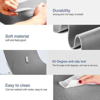 Yoga Mat Non Slip NBR Thick Yoga Mat, 72"L x 32"/24"W x 0.6"/0.4"TH (185cm x 80cm/61cm x 15mm/10mm), Anti-Tear Exercise Mat with Carrying Strap and Bag, Workout Mats for Yoga, Pilates, Floor Exercises