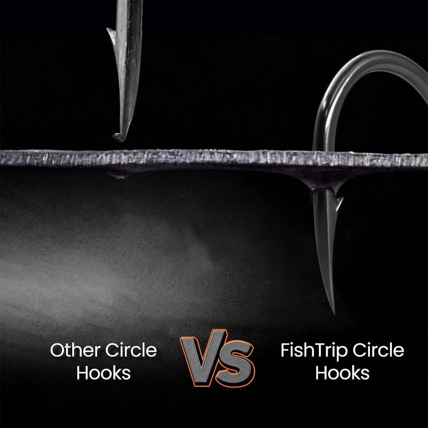 FishTrip 100 Pack Octopus Fishing Hooks - Offset Beak Circle Hooks for Fish Hooks Saltwater & Freshwater, Live Bait Fish Hook for Rigs Catfish, Bass Tuna, Walleye, Trout