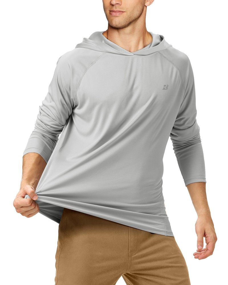 Roadbox UPF 50+ Fishing Shirts for Men Long Sleeve Sun Protection Lightweight Outdoor UV Hiking Shirts