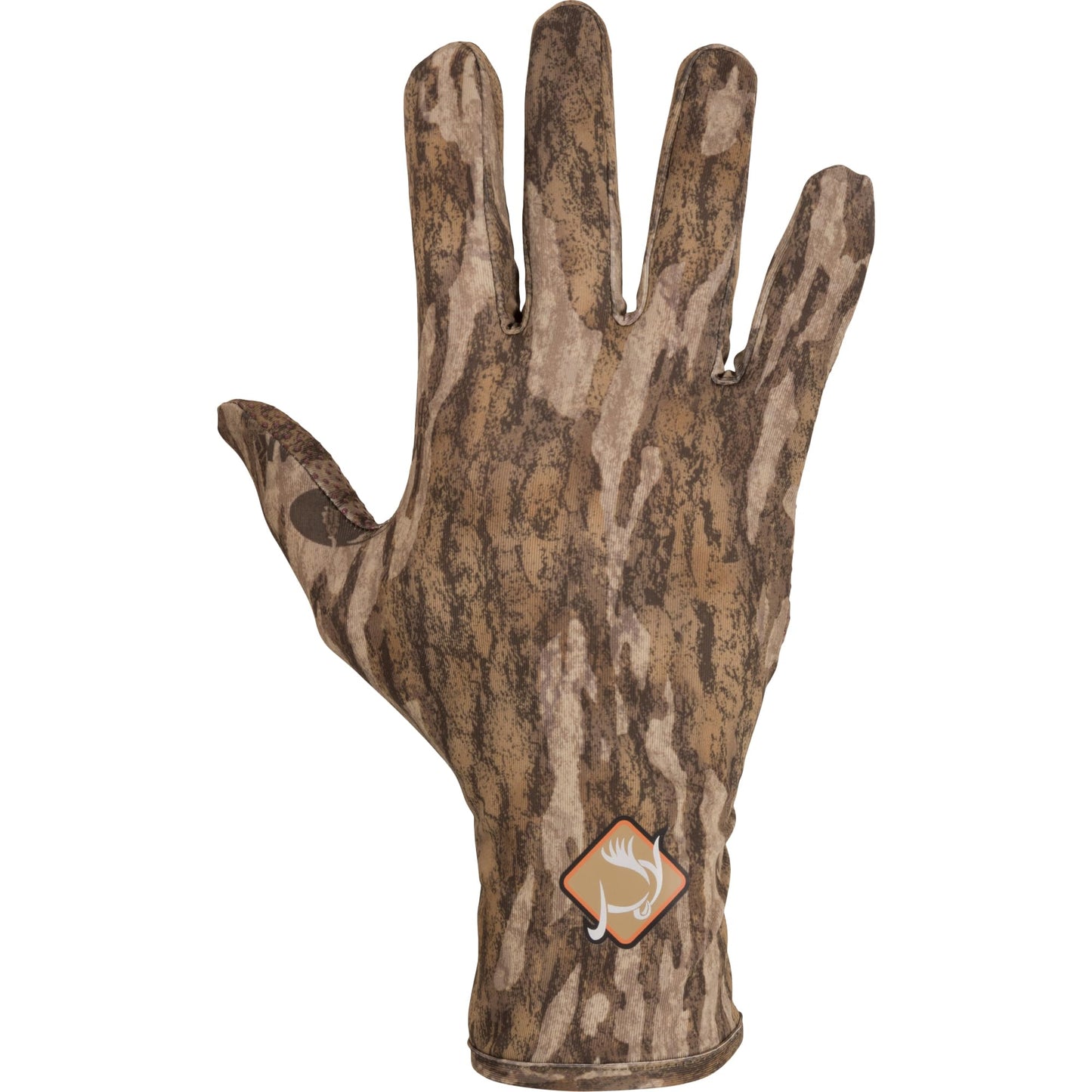 Drake Waterfowl Performance Turkey Stretch Knit Snug Fit Lightweight Flexible Hunting Gloves with Silicone Grip Texture Palm, Bottomland Large-X-Large