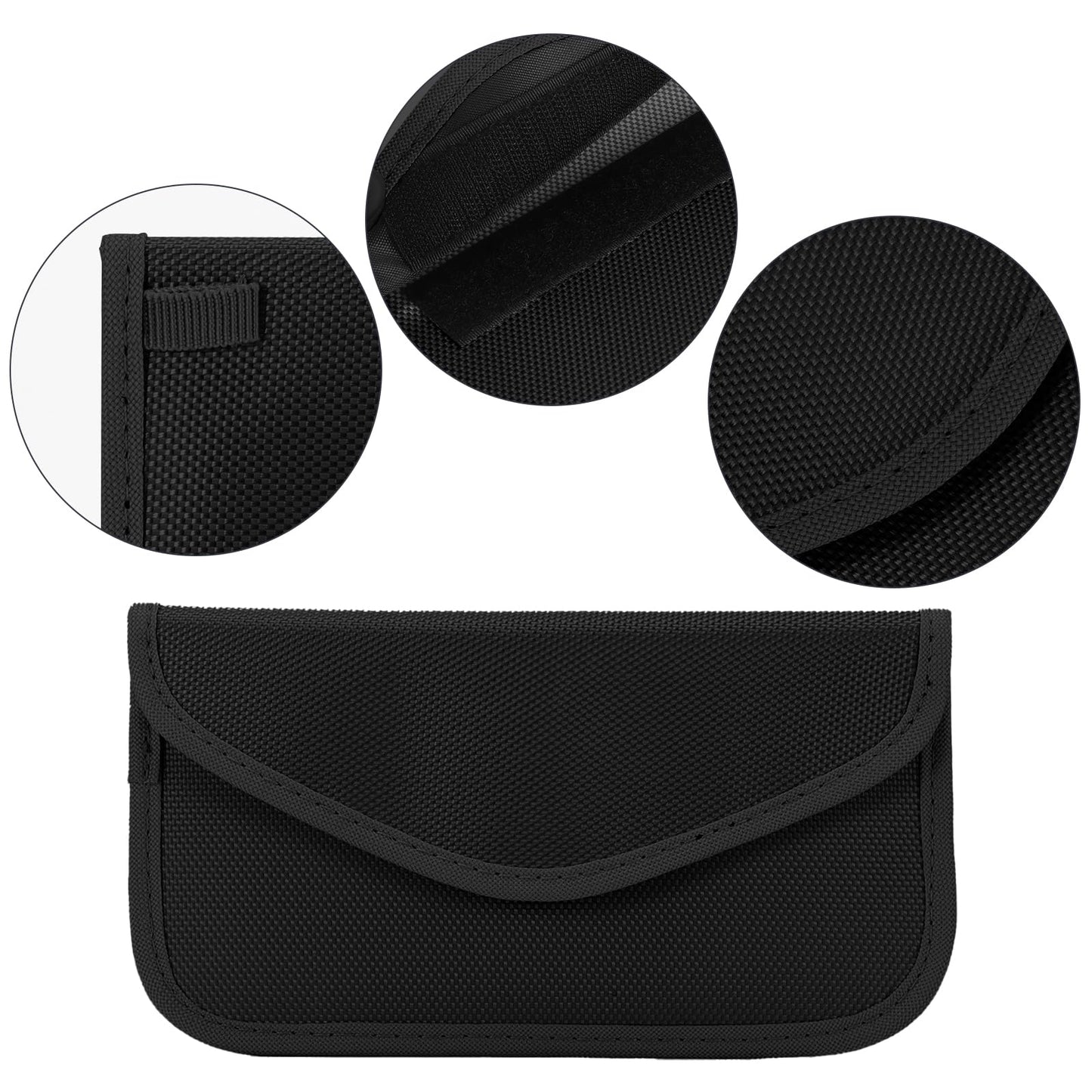 ONEVER Faraday Bags for Car Keys and Cell Phone, RFID Signal Blocking Key Pouch Wallet Anti-Tracking Anti Theft Car Protection Signal Jammer WiFi GSM LTE NFC RFID GPS Blocker