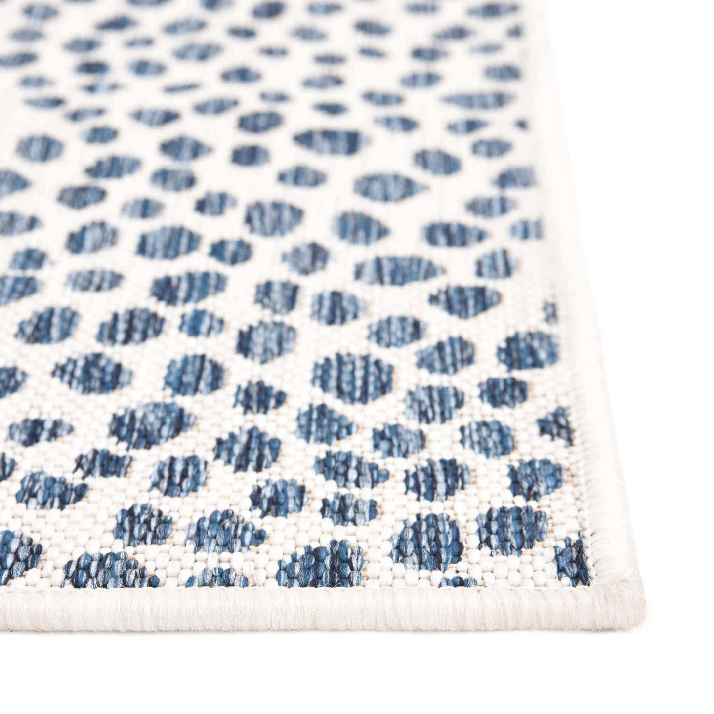Unique Loom Outdoor Collection Area Rug - Cape Town (4' 1" Octagon, Blue/ Olive)