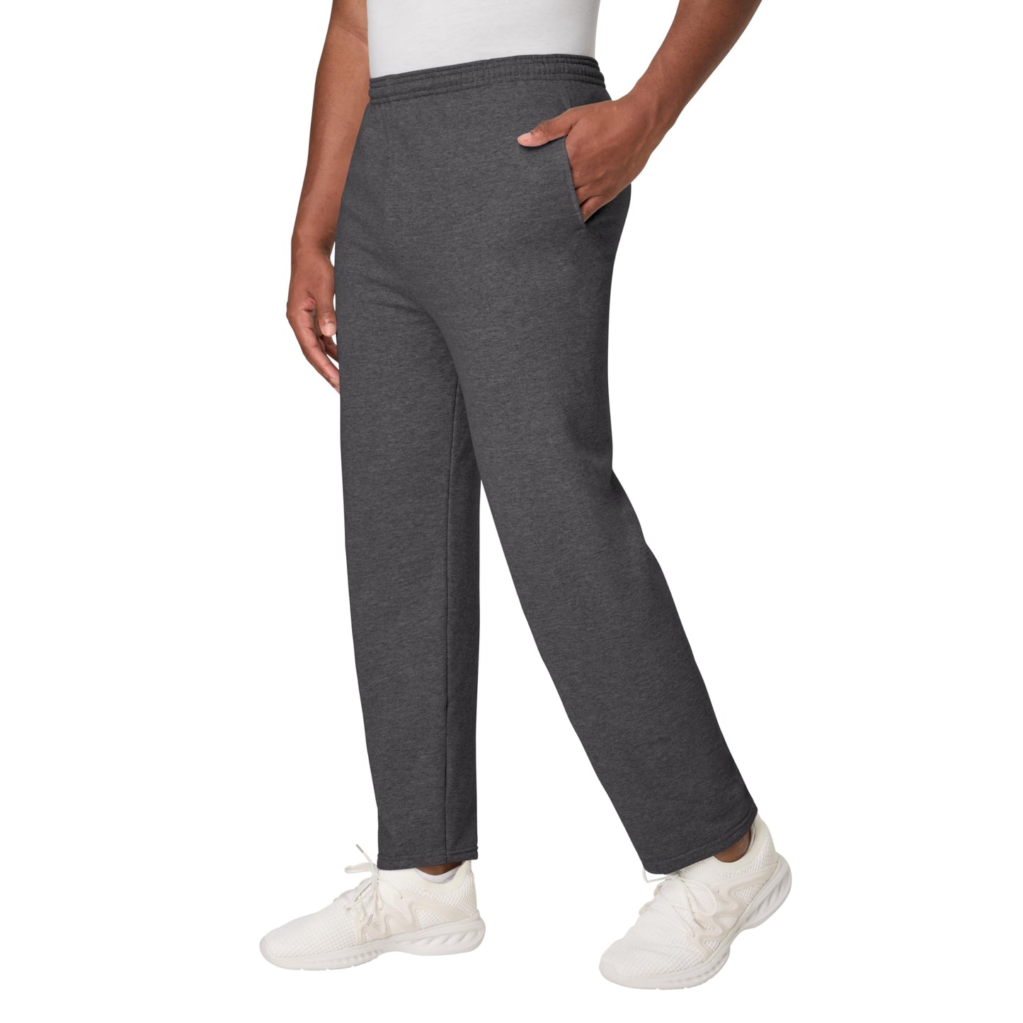 Hanes Men's Sweatpants, EcoSmart Fleece Sweats for Men, Open Bottom Sweatpants, 30.5"