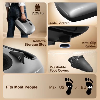Shiatsu Foot Massager Machine with Heat : Deep Kneading Foot Massager with Vibration & Compression for Plantar Fasciitis & Neuropathy - for Women & Men,Relax for Home Office Use (Black)
