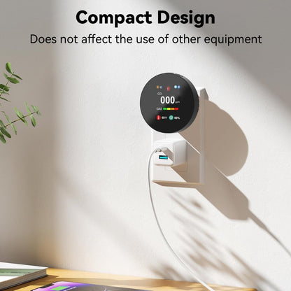 CHZHVAN LPG/Natural Gas/Charcoal Leak Detector, Plug-in Monitor, Methane and Propane Butane, Sound Alarm and LED Digital Display for Kitchen, Mobile Home, Garage