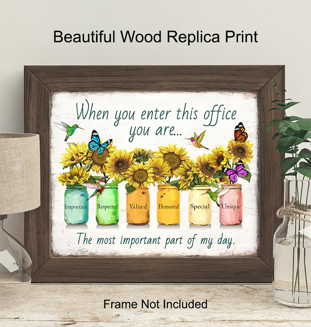 Inspirational Posters For Office 11x14 - Inspirational Quotes Office Wall Decor - positive affirmation Home Decor - Teamwork Posters - Entrepreneur Gifts - Motivation Poster - Unframed Print