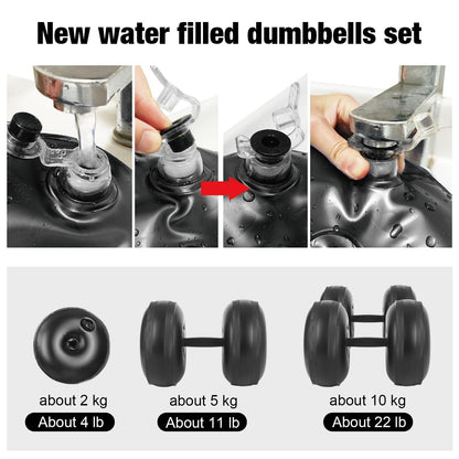 Water Filled Dumbbells Set - Water Filled Weights - Portable Travel Weights - Weights Adjustable Dumbbells - Portable Fitness Equipment - Strength Training - Fitness and Shaping
