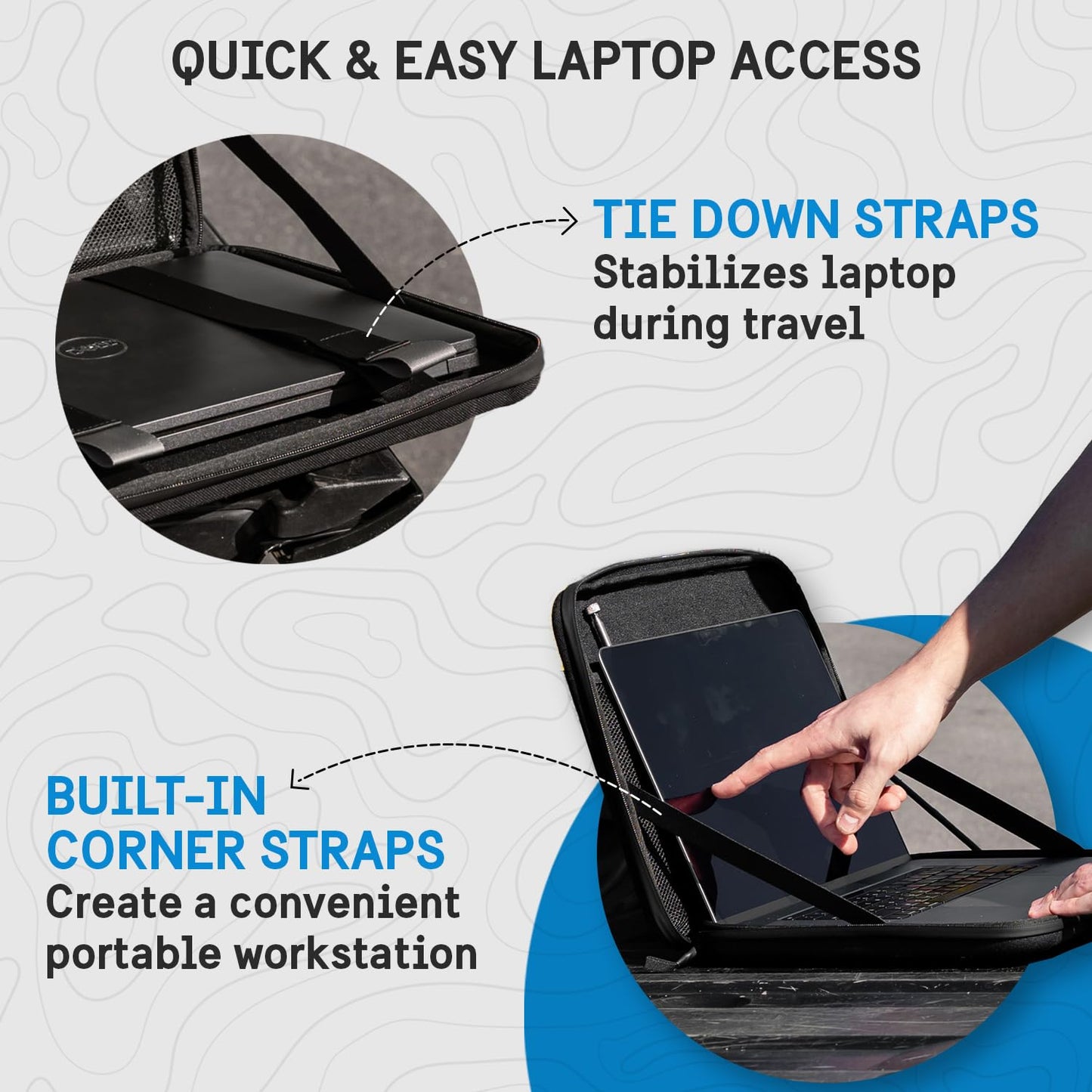 Pelican Ranger Series - Laptop Bag/Sleeve - 16 Inch, Black [Elastic Carrying Handle] [Secure Zip Lock] Water Resistant & Heavy Duty Laptop Case for MacBook Pro 16 / Air, iPad Pro, HP, Dell, Lenovo