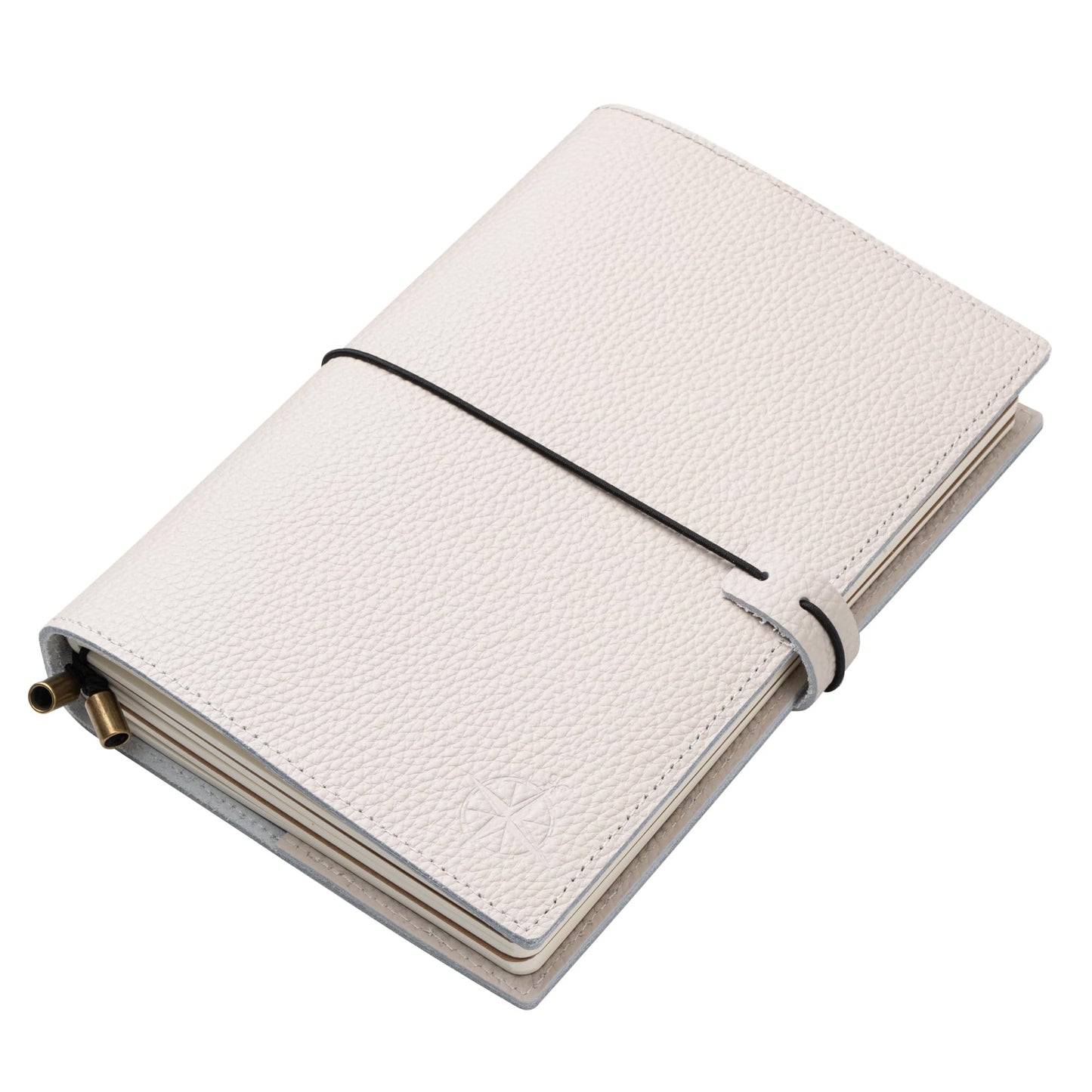 WANDERINGS A5 Travelers Notebook with Pockets – Oat Leather Journal – 6" x 8.5" (15 x 22cm) – Refillable Travel Journal – 120 GSM Blank Inserts