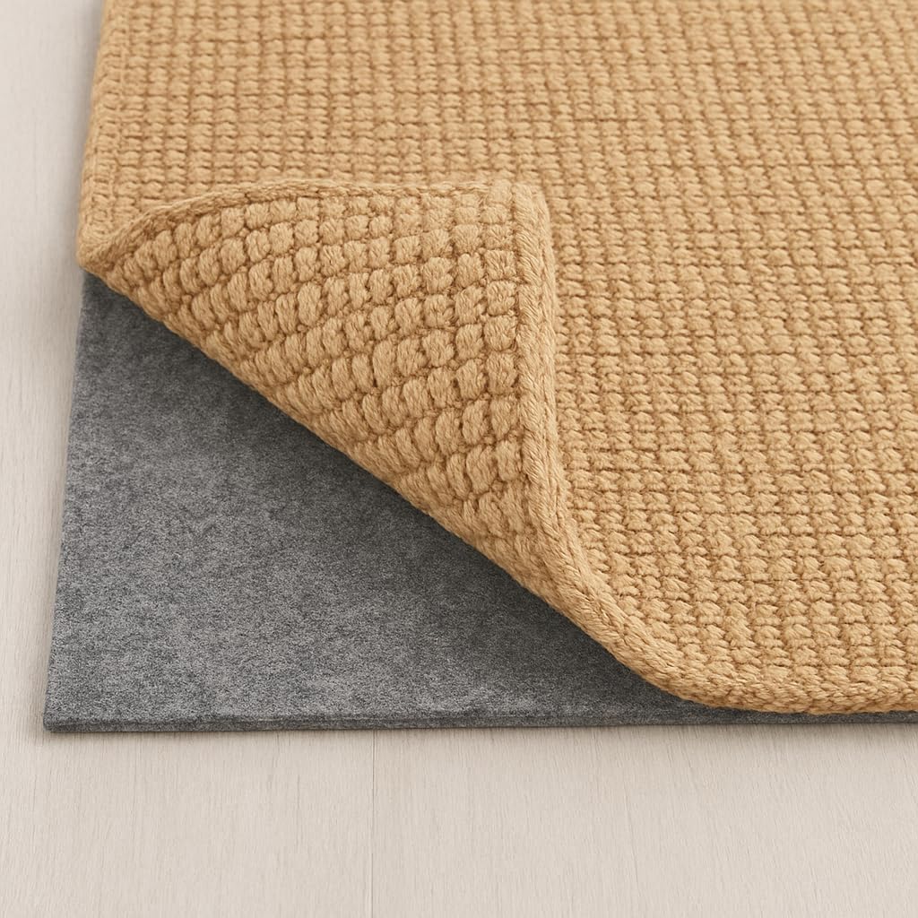 Anji Mountain Non Slip Rug Pad Gripper for Area Rugs-Rug Gripper Pad Keeps Rugs Safe in Place Cushioning Under Rug Floor Protector for Hardwood & Tile Floors-Anti Skid Under Carpet Mat - 5' x 8'