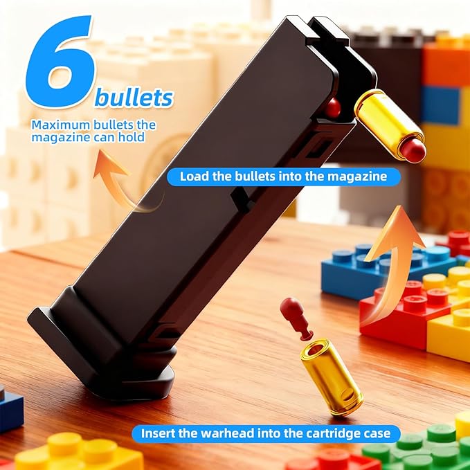 Tactical DIY Building Block Handle SetFun Building Block Kit with Display Stand for AdultsFun Assembly Toy with Reusable Parts