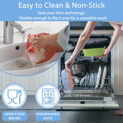 Loveuing Silicone Liners - Reusable Non-stick Pot Liner Compatible with COSORI Air Fryer Basket Accessories (Large - 6.3 Inch, Fit 3 to 4.5 Qt, Gray)