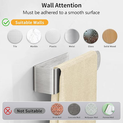 Adhesive Hand Towel Holder, 8 Inch Towel Holder