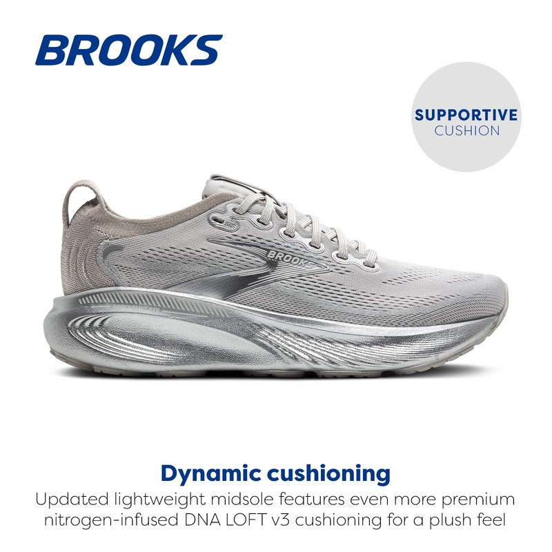 Brooks Women’s Adrenaline GTS 25 Supportive Running & Walking Shoe - Silver Anniversary Edition - 8 Medium