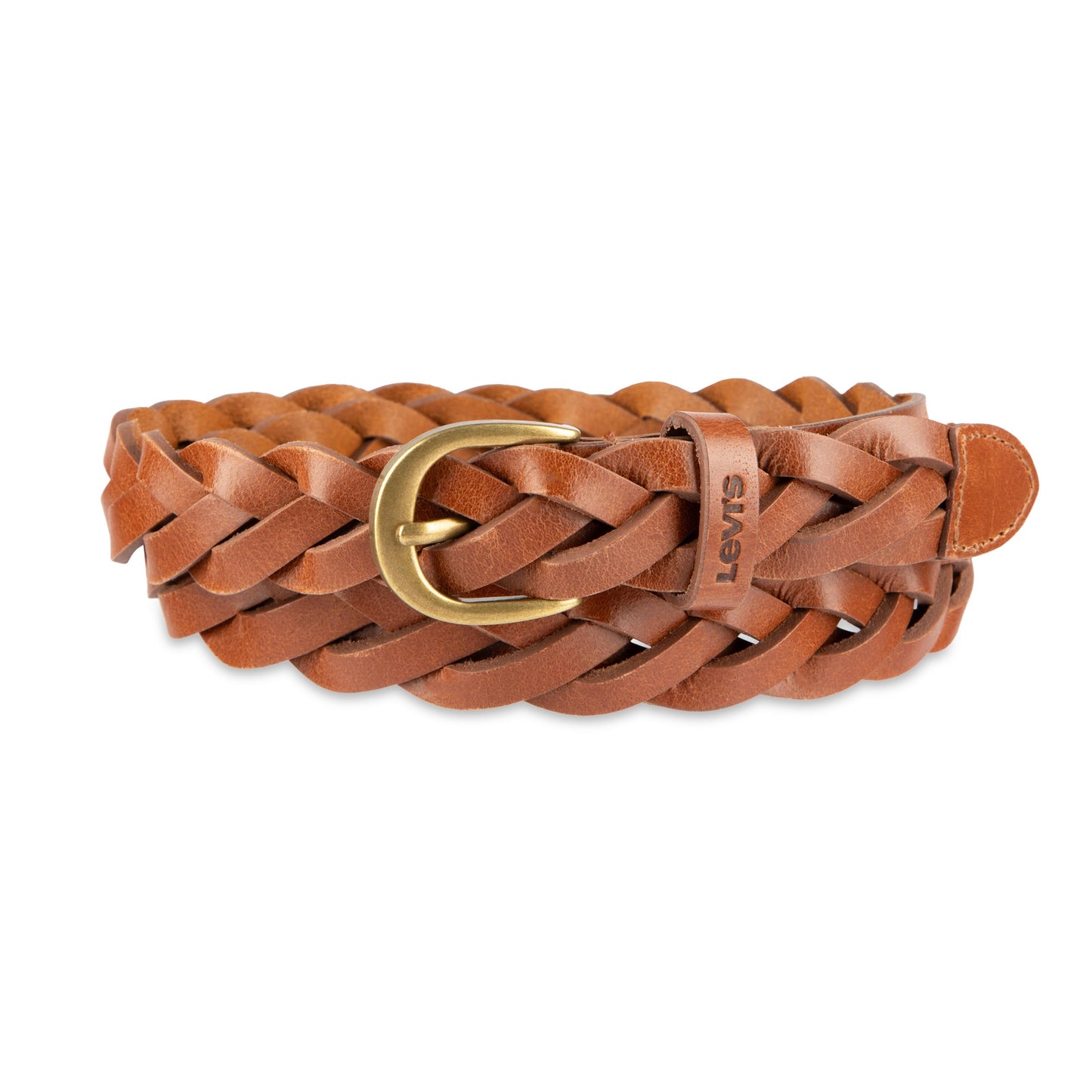 1" BRAID W/HARNESS BUCKLE AND LOGO LOOP LEATHER BELT