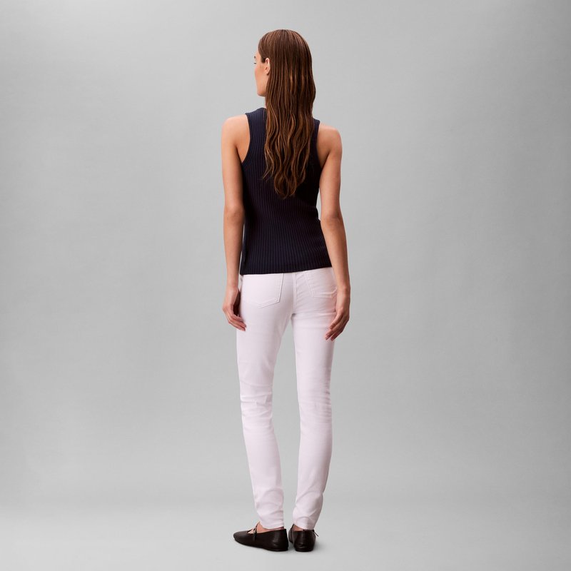 Calvin Klein Women's High Rise Skinny Fit Jeans Optic White