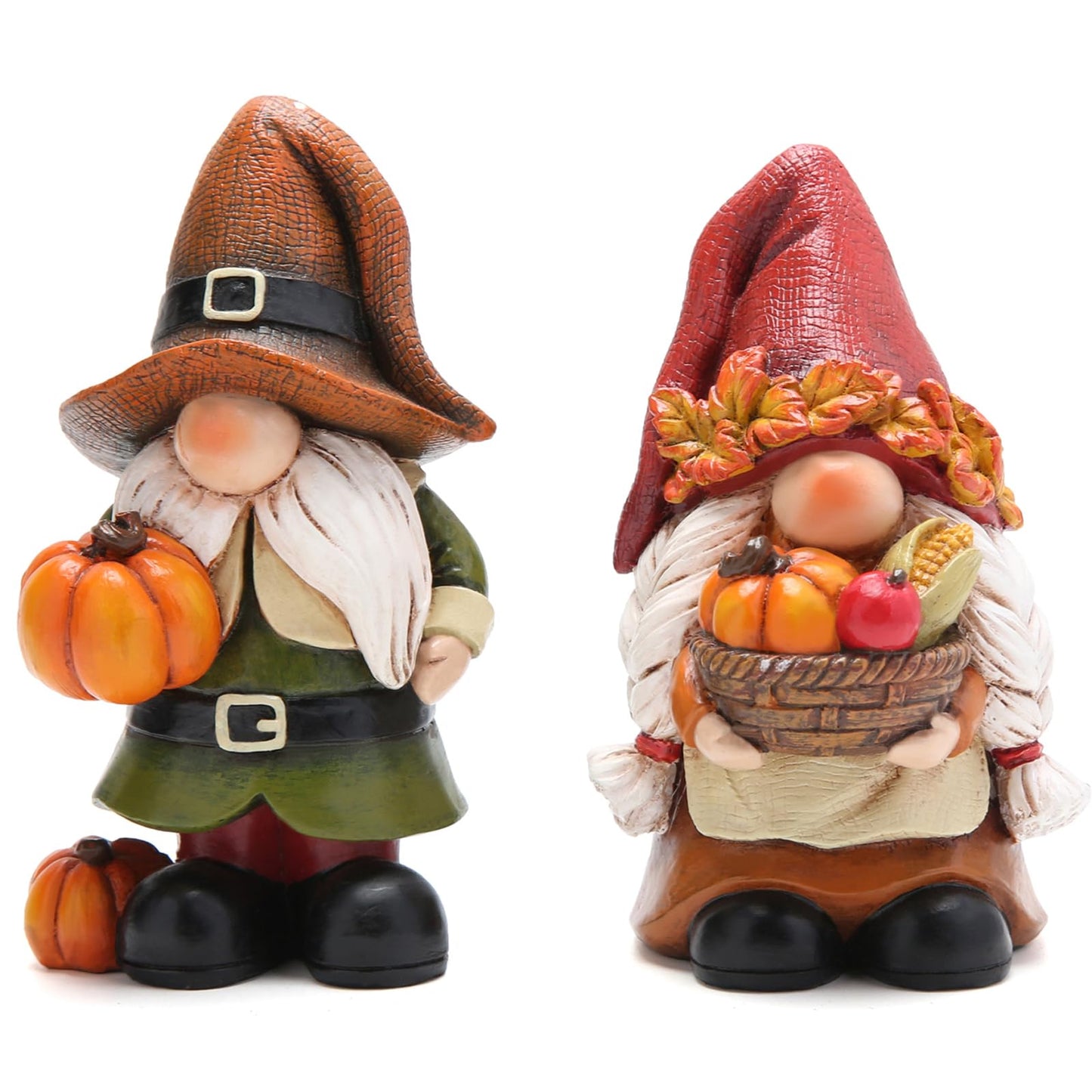 Hodao Thanksgiving Pumpkin Decorations Gnome Elf Collectibles Home Decor Thanksgiving Pumpkin Gnomes Charming Fall Collectibles for Home Decor and Unique Gifts(2 PCS)