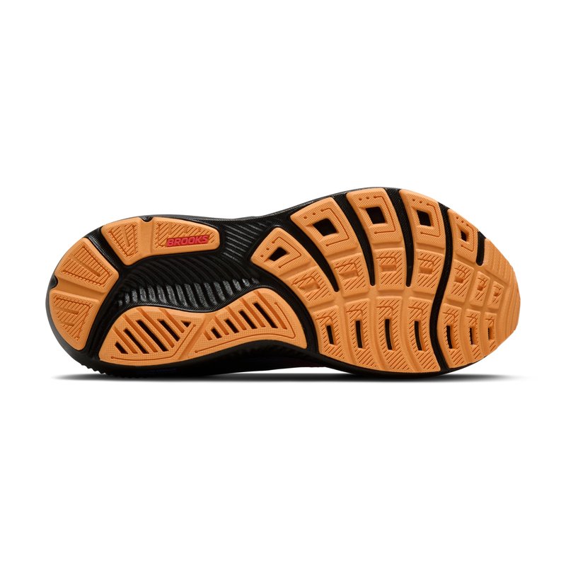Brooks Women’s Ghost 17 Neutral Running Shoe - Night/Blue/Papaya - 7.5 Medium