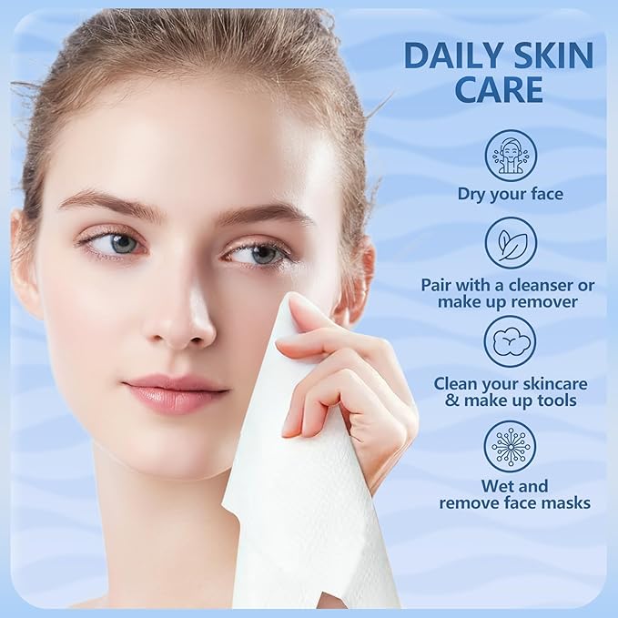 Disposable Face Towels, Ultra Soft Facial Towels