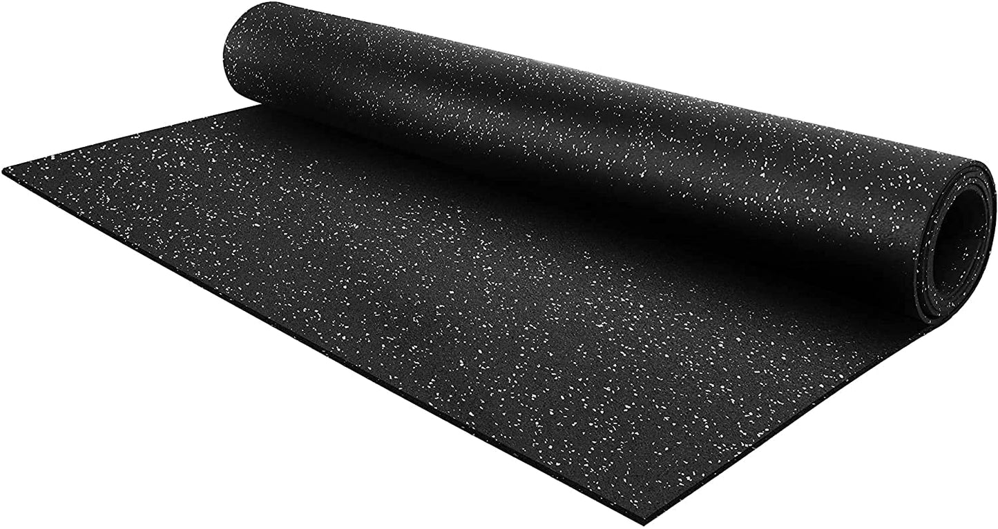 Flooring Inc 1/4" Tough Rubber Flooring Roll | Flexible Recycled Rubber Gym Floor Mats for Home Gym | Heavy Duty Rubber Mat for Home Gyms, Sheds, Horse Stall Mat or Trailer | 4’x10’ | Gray