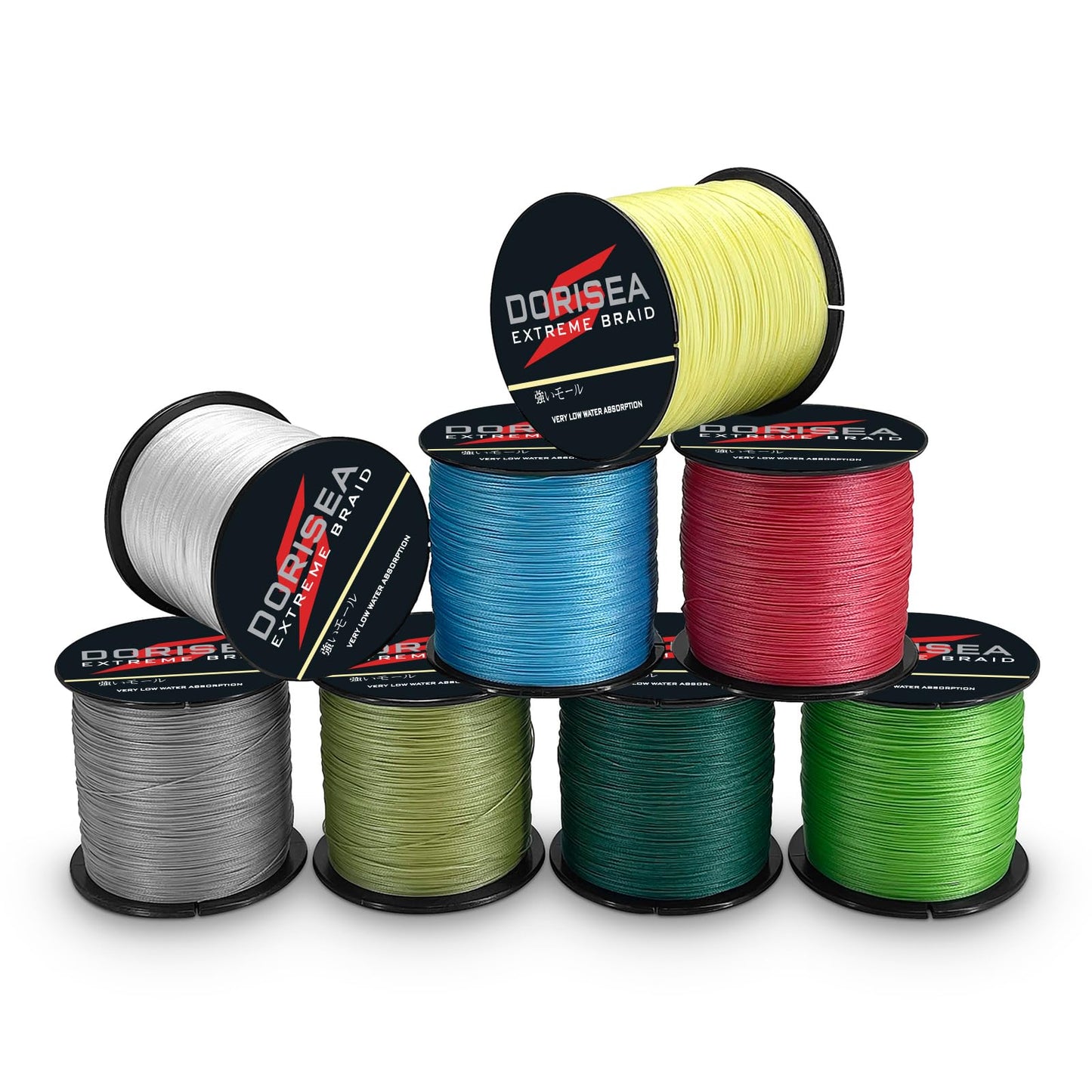 Dorisea Extreme Braid 100% Pe Black Braided Fishing Line 109Yards-2187Yards 6-550Lb Test Fishing Wire Fishing String Incredible Superline Zero Stretch (1500m/1640Yards 15lb/0.18mm)