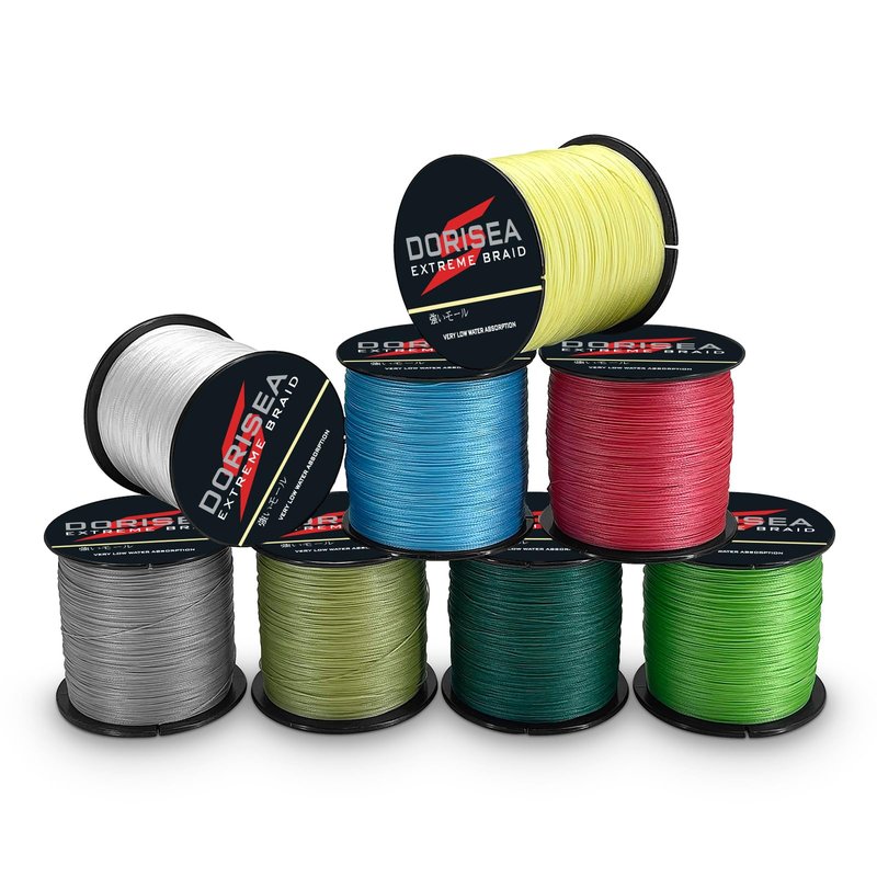 Dorisea Extreme Braid 100% Pe Black Braided Fishing Line 109Yards-2187Yards 6-550Lb Test Fishing Wire Fishing String Incredible Superline Zero Stretch (300m/328Yards 200lb/0.75mm(8Strands))