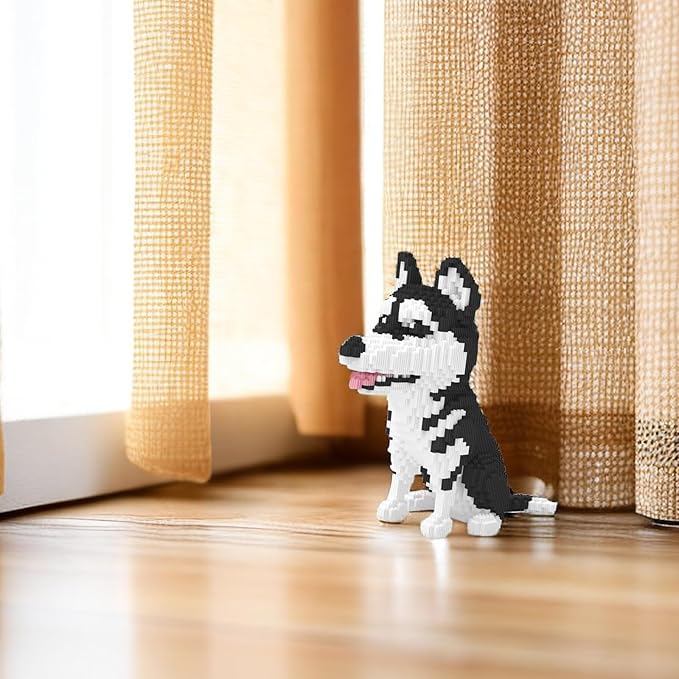 Larcele Dog Micro Building Blocks Animal Mini Building Toy Bricks6478 Pieces KLJM-02 (Big Husky)