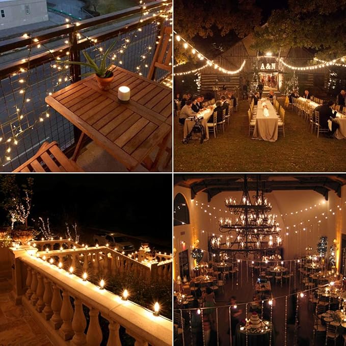 Brizled Gentle Twinkle C5 Christmas Lights, 33ft 100 LED Christmas String Lights, Connectable 120V Warm White Xmas Tree Light Indoor Outdoor Twinkle Xmas Light for Tree Home Holiday Wedding Decor
