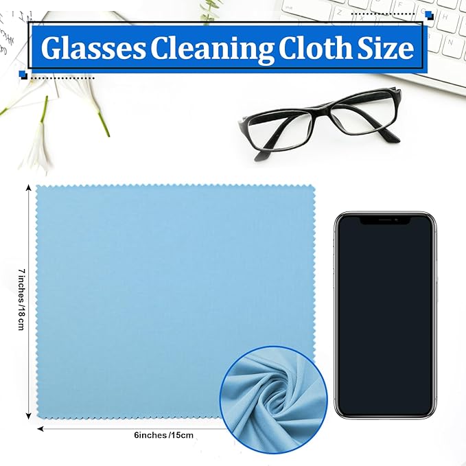 21 Pack Glasses Cleaning Cloths, Premium Ultra-Soft Lens Wipes Cloth