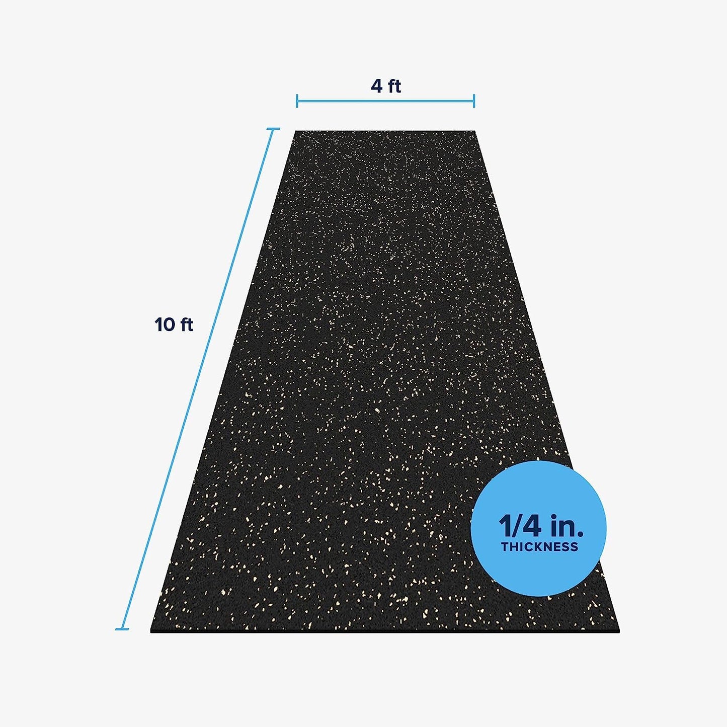 Flooring Inc 1/4" Tough Rubber Flooring Roll | Flexible Recycled Rubber Gym Floor Mats for Home Gym | Heavy Duty Rubber Mat for Home Gyms, Sheds, Horse Stall Mat or Trailer | 4’x10’ | Gray