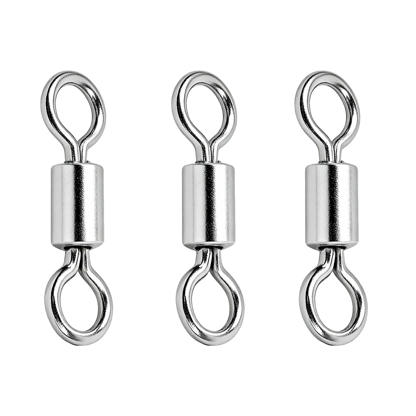 QISHUO High Strength Fishing Swivel Saltwater Heavy Duty Barrel Swivel Snap Stainless Steel Swivels Fishing Connect SUS304#2/0 25pcs 551lb