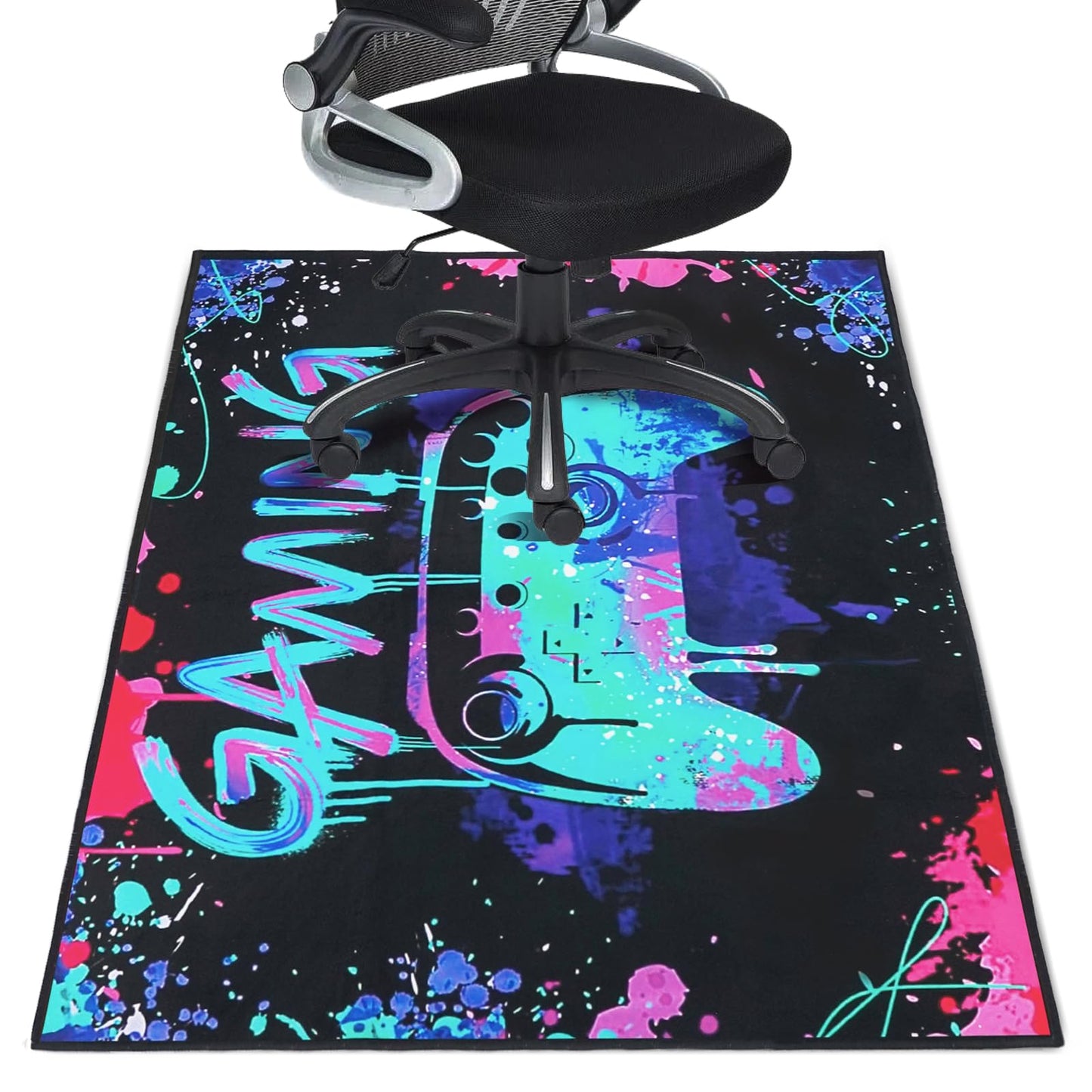 Gaming Chair Mat for Hardwood Floor 36"X 48" Office Chair Rug for Game Rolling Chairs Computer Desk Heavy Duty Non-Slip Low Pile Rugs Gamer Protector Mats for Hard Floor & Tile